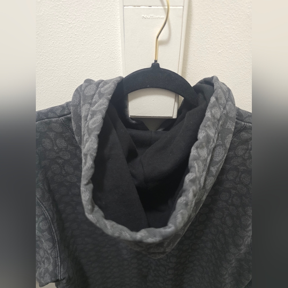 Coach Signature Monogram Rexy Hoodie in Charcoal Gray - Picture 10 of 13